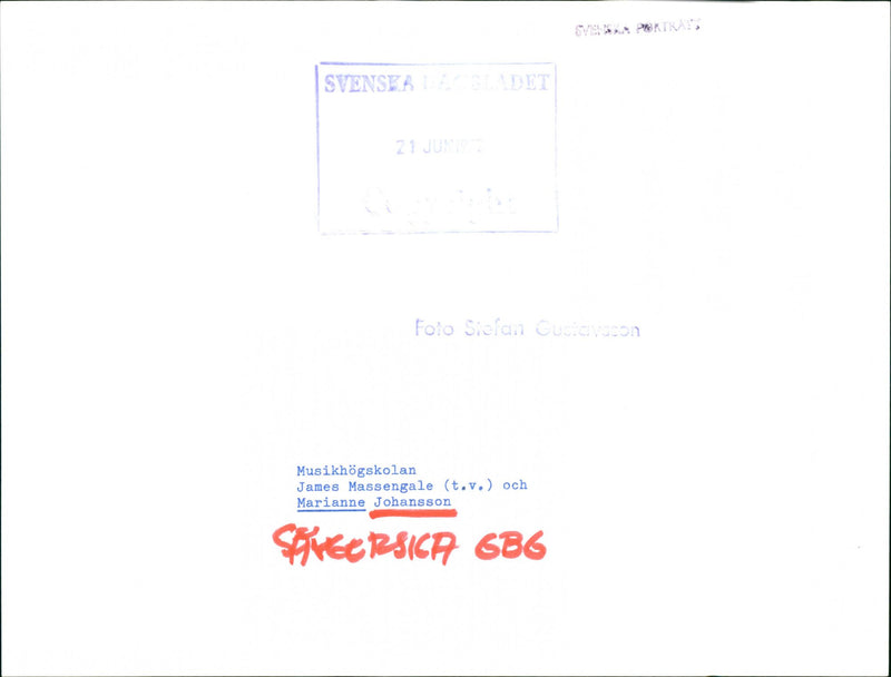 Marianne Johansson singer, School of Music - Vintage Photograph