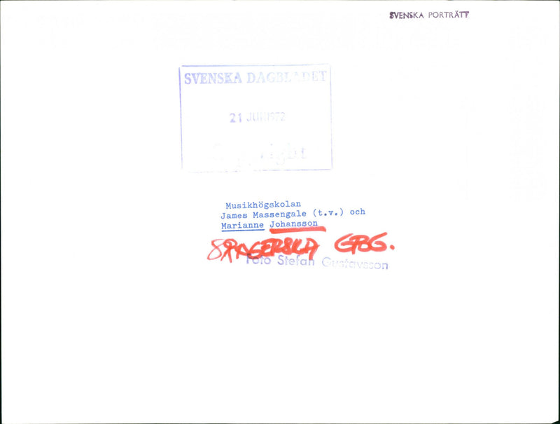 Marianne Johansson singer, School of Music - Vintage Photograph