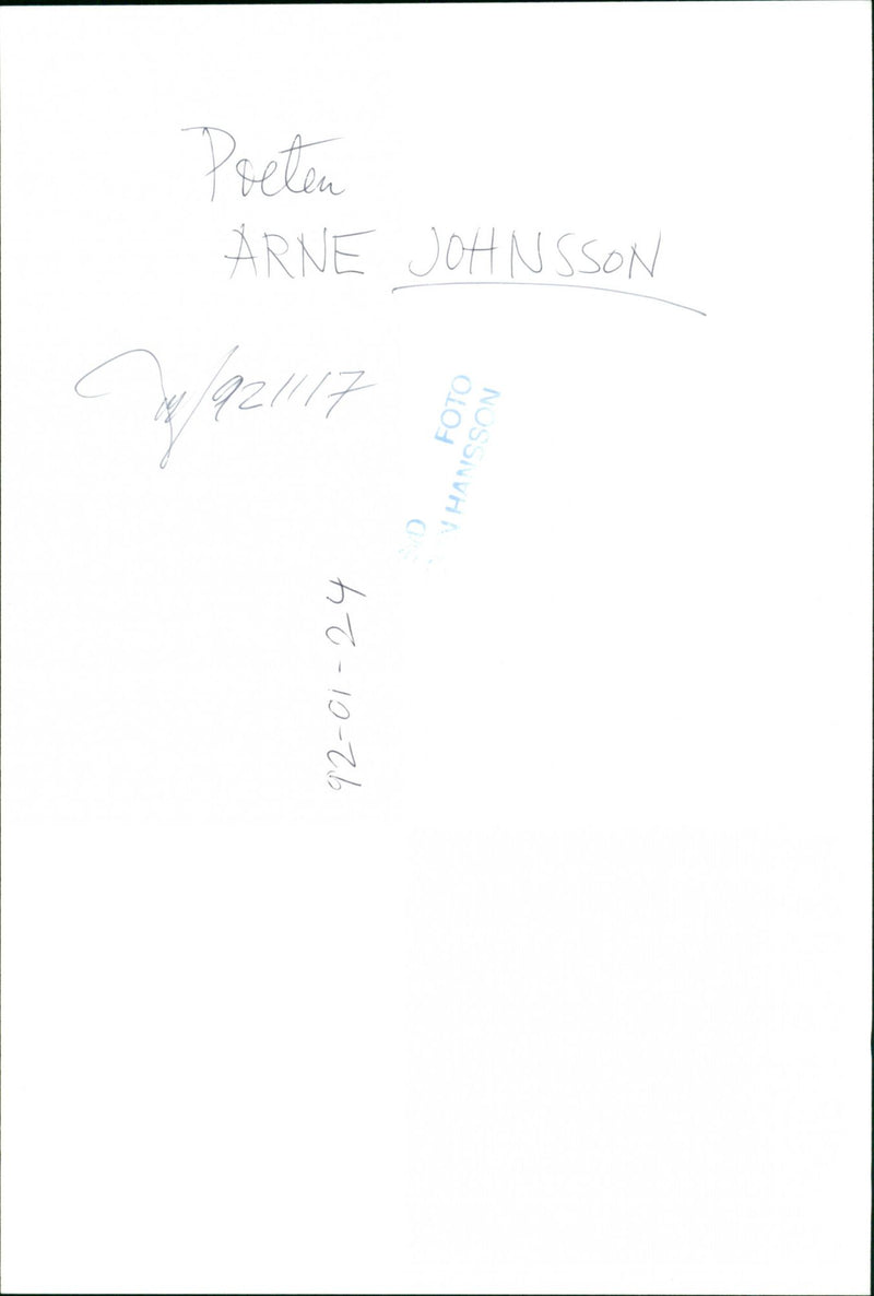 The poet Arne Johnsson - Vintage Photograph