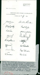 Photograph of the Federal Government's resignation application with the Government's signatures dated July 31, 1945 - Vintage Photograph