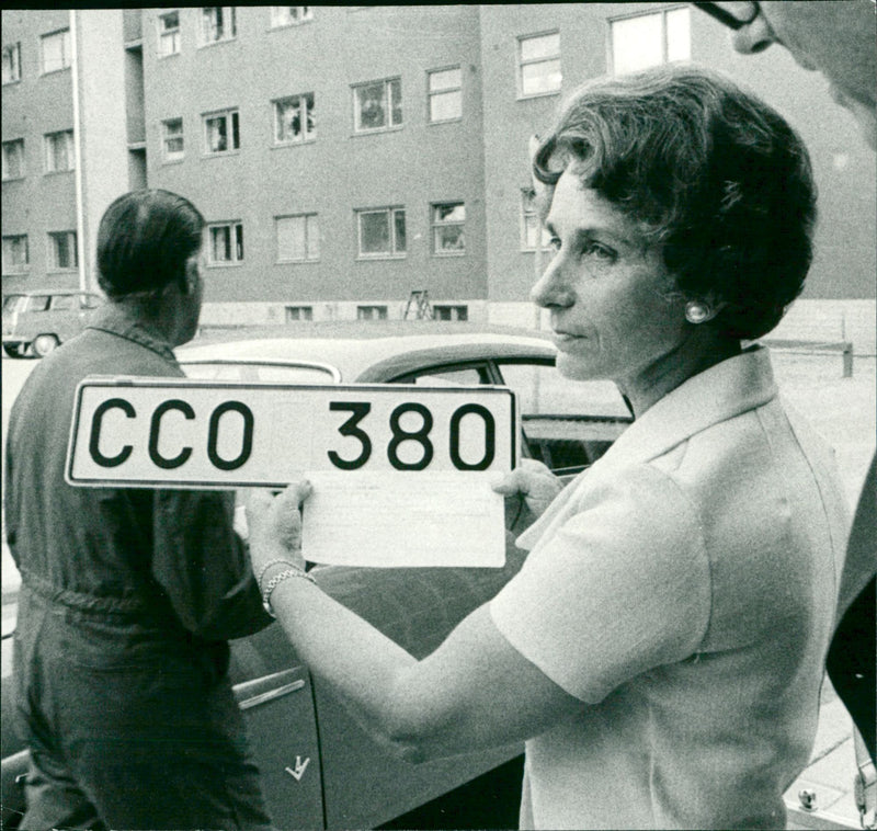 Cars Number plates - Vintage Photograph