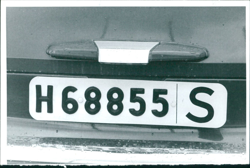 Cars Number plates - Vintage Photograph