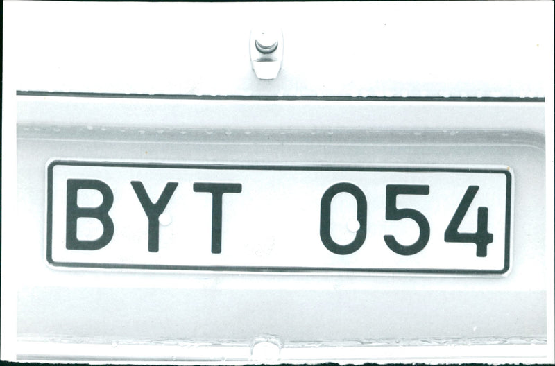 Cars Number plates - Vintage Photograph