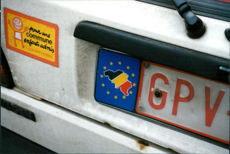 Cars Number plates - Vintage Photograph