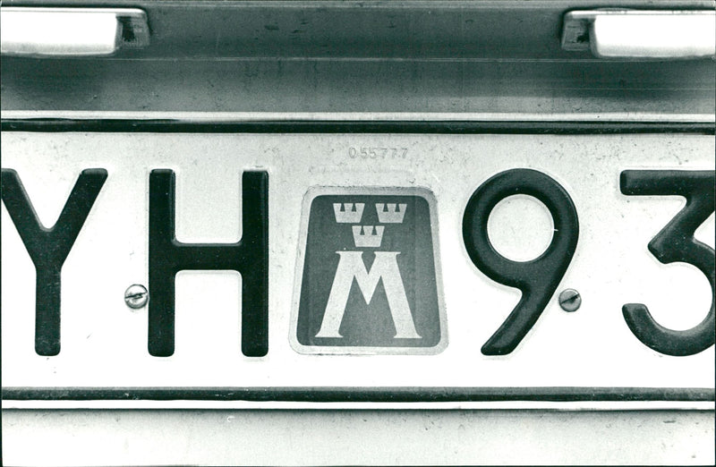 Cars Number plates - Vintage Photograph