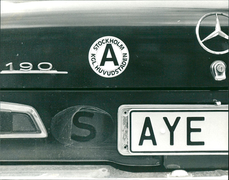 Cars license plates - Vintage Photograph