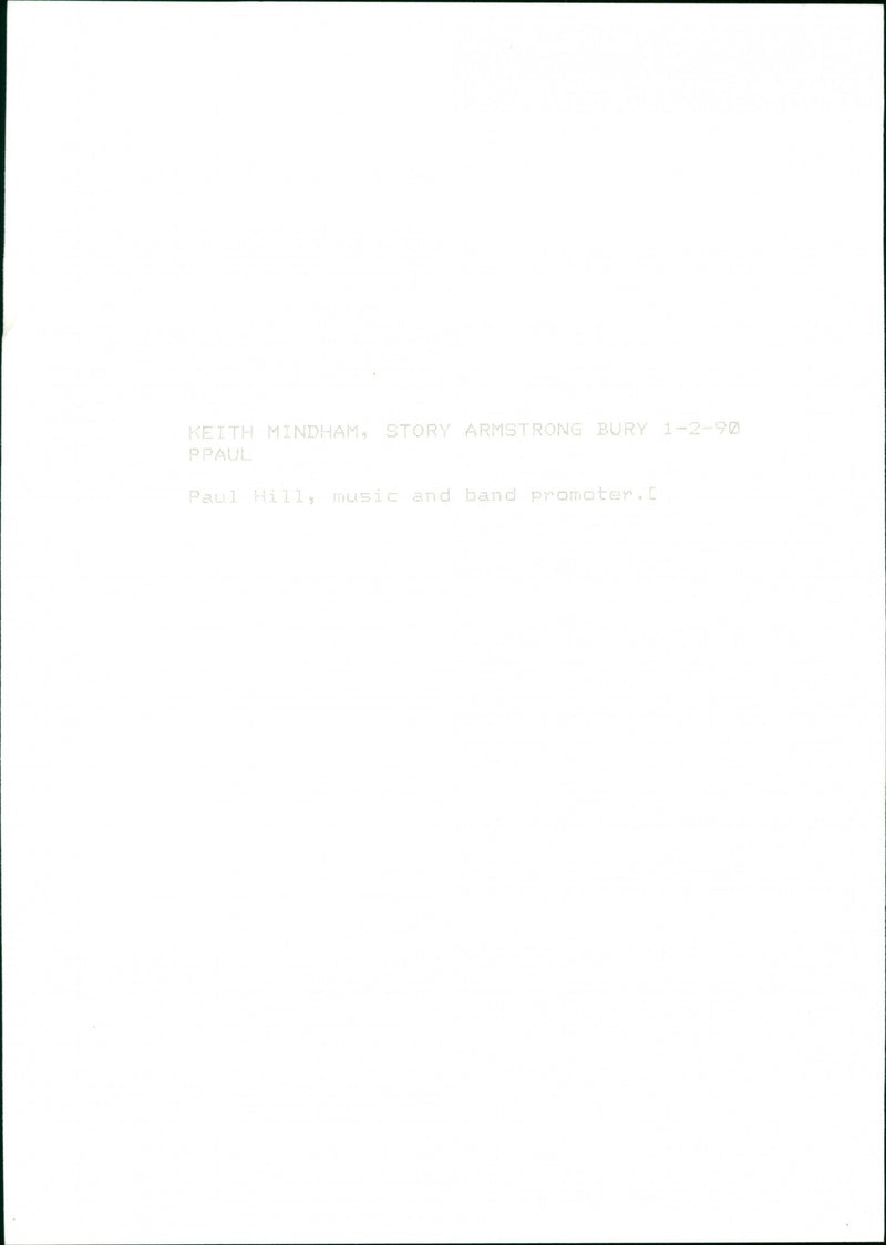 BAND PAUL MUSIC - Vintage Photograph