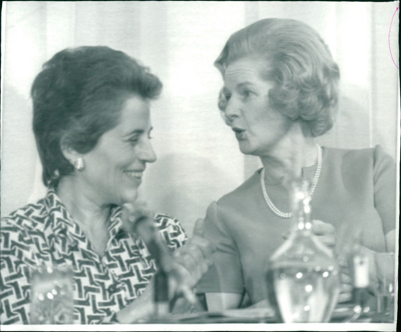 Francoise Giroud and Margaret Thatcher - Vintage Photograph