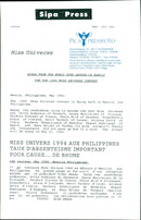 MIS S UNIVERSE CONTEST Manila, Philippines - Vintage Photograph