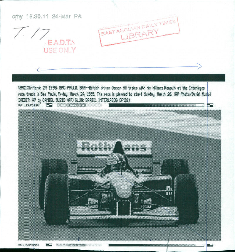 Damon Hill, racing driver - Vintage Photograph