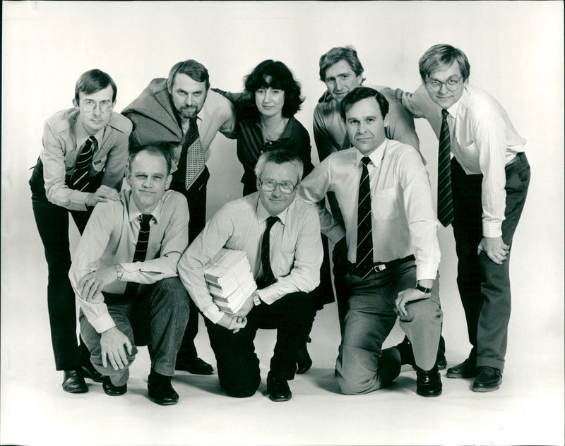 Finance Minister's Team of Palmes government - Vintage Photograph