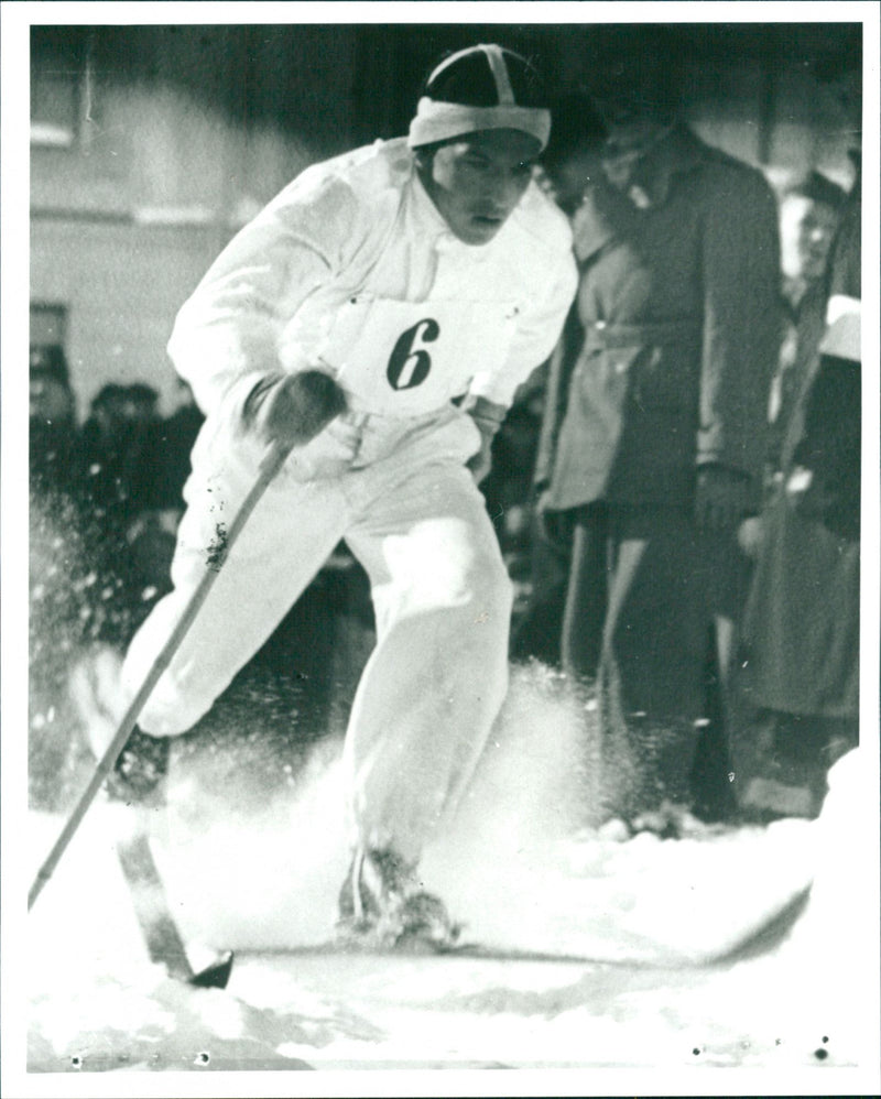 Erik Larsson, Swedish cross-country skier - Vintage Photograph