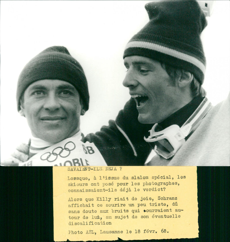 Jean-Claude Killy and Guy Périllat - Vintage Photograph