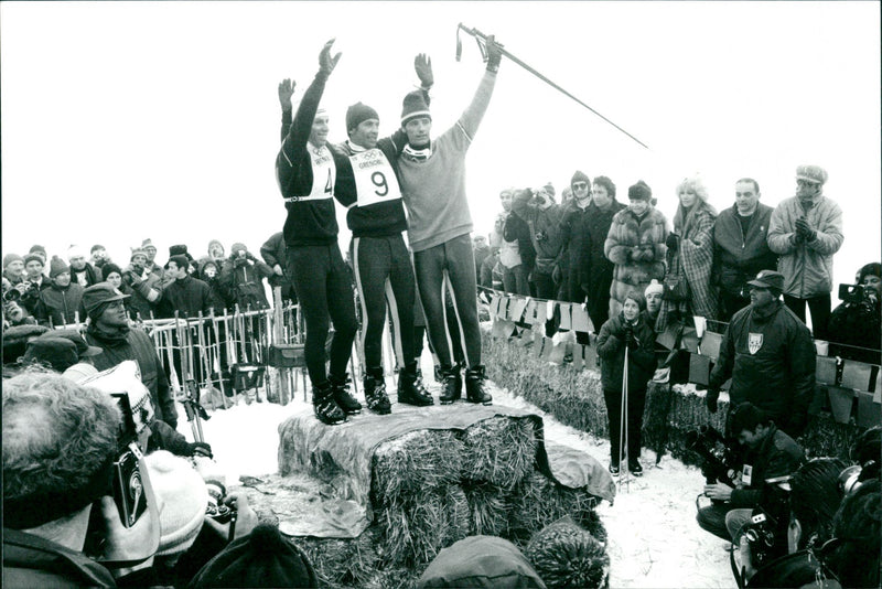 Jean-Claude Killy with Karl Shranz and Huber of Australia - Vintage Photograph