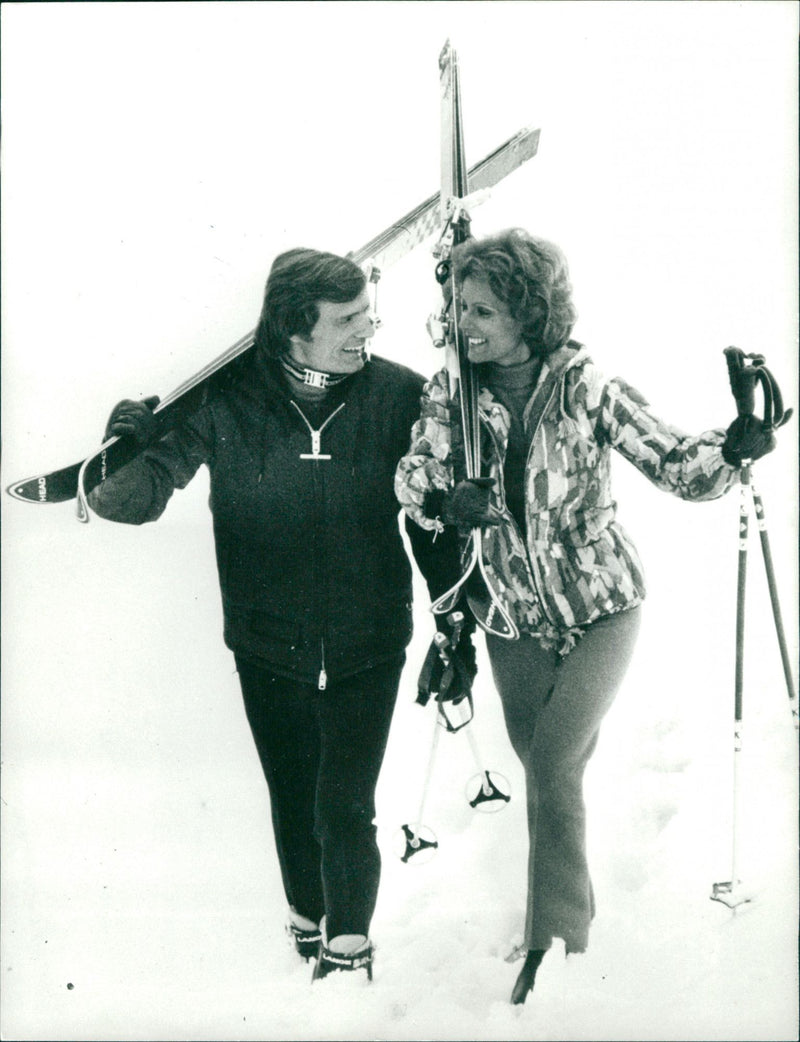 Jean-Claude Killy with Danielle Gaubert - Vintage Photograph