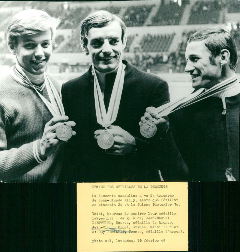 Jean-Claude Killy, Guy Perillat and Jean-Daniel Dätwyler - Vintage Photograph