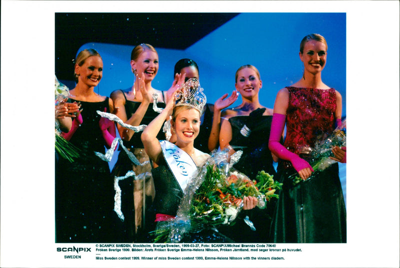 Winner in Miss Sweden 1999 Emma Helena Nilsson - Vintage Photograph