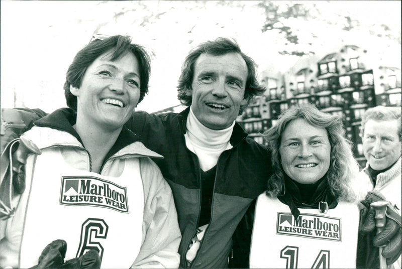 Olga Pall, Jean-Claude Killy and Rosy Mittermaier - Vintage Photograph