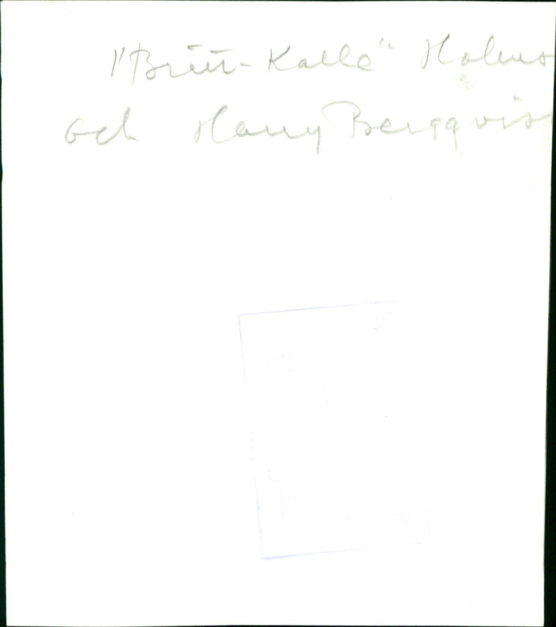 Kalle Holmström - Vintage Photograph