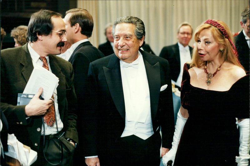 Nobel Laureate Octavio Paz and his wife Mrs. Marie José Tramini de Paz - Vintage Photograph