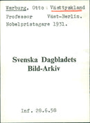 Otto Warburg Nobel Laureate Chemistry 1931 - Vintage Photograph