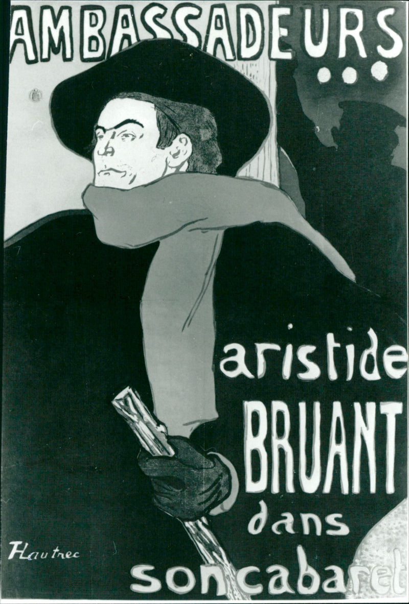 Advertising poster by Henri Toulouse-Lautrec from 1892 - Vintage Photograph