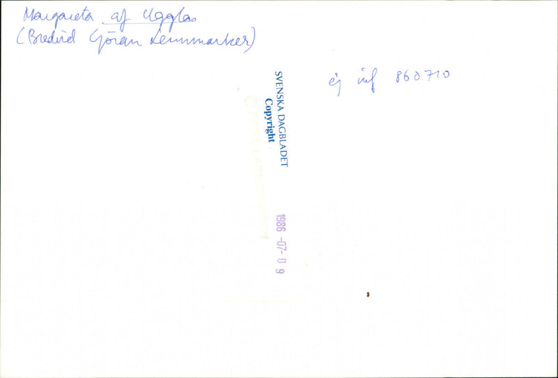 Margaretha af Ugglas and Goran Lenmarker - Vintage Photograph