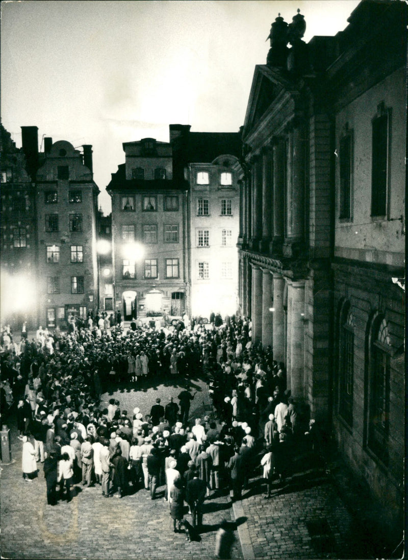 Music evening in the Old Town. "Driving Summer -66" - Vintage Photograph