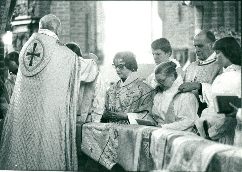 Religion: Priestly ceremonies. - Vintage Photograph