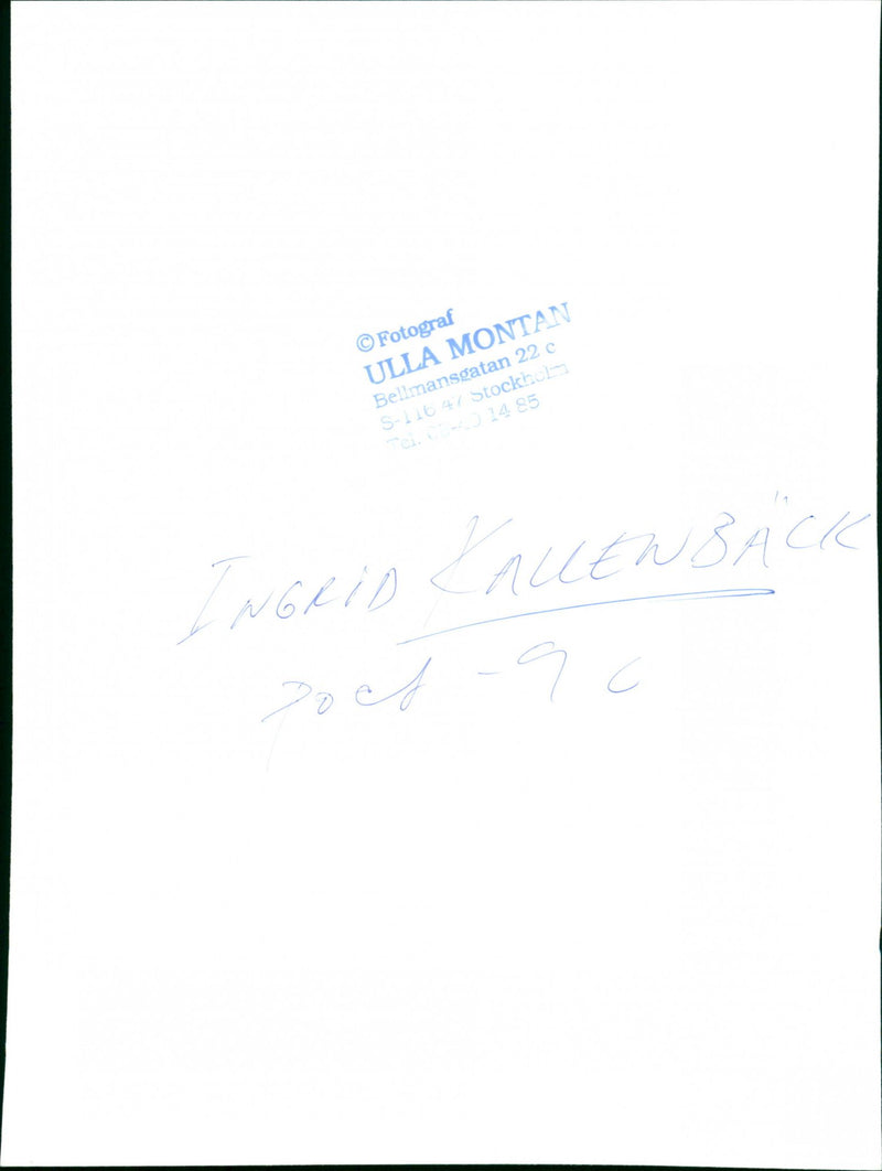 CEI LOS CAUGENBACH MONTAN STOCKHOLM POET SWEDEN - Vintage Photograph