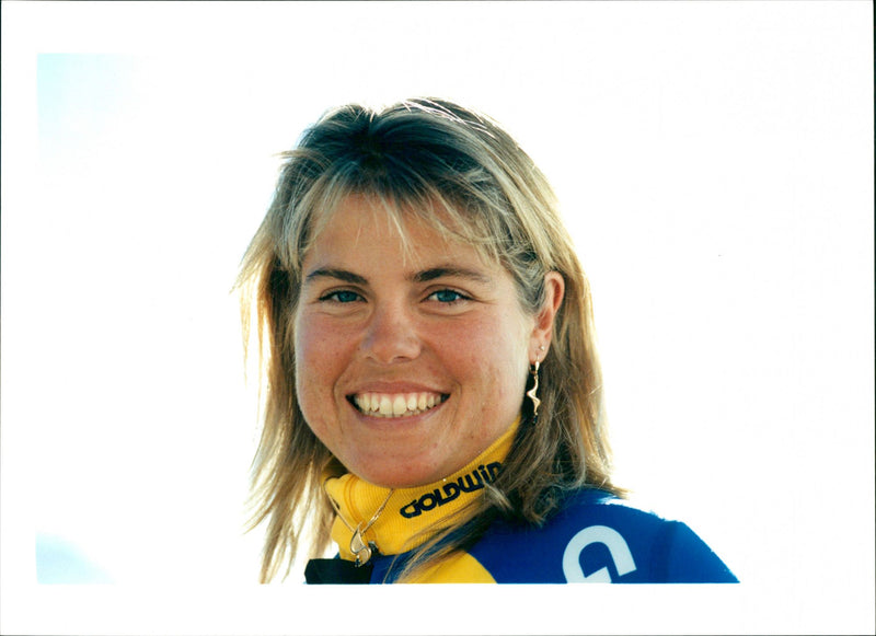 Pernilla Wiberg, Swedish Alpine Ski Team - Vintage Photograph