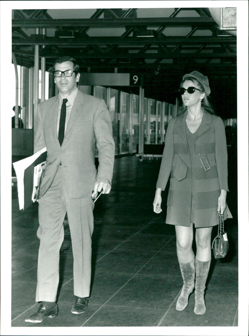 Roger Vadim and wife Jane Fonda - Vintage Photograph
