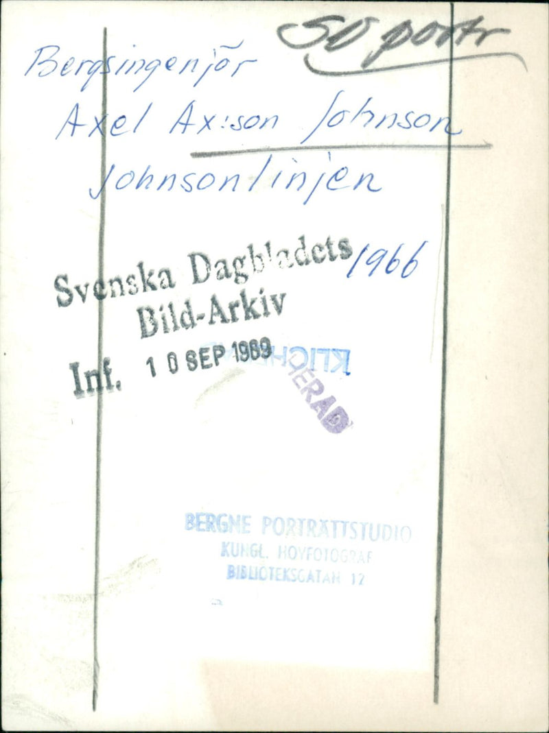 Axel Ax: son Johnson - Vintage Photograph