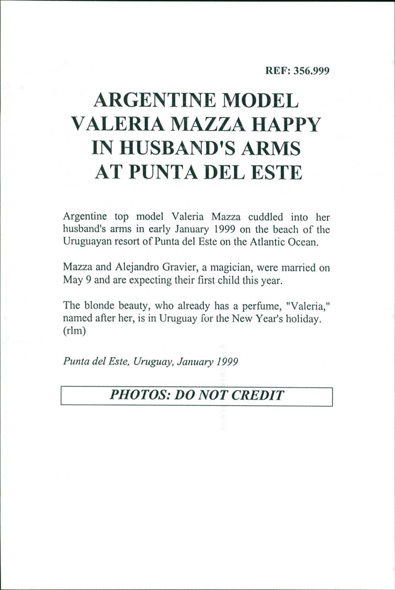 Valeria Mazza and Alejandro Gravier - Vintage Photograph