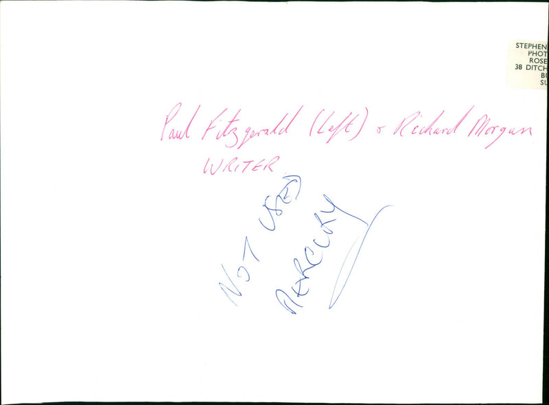 PAUL WRITER - Vintage Photograph