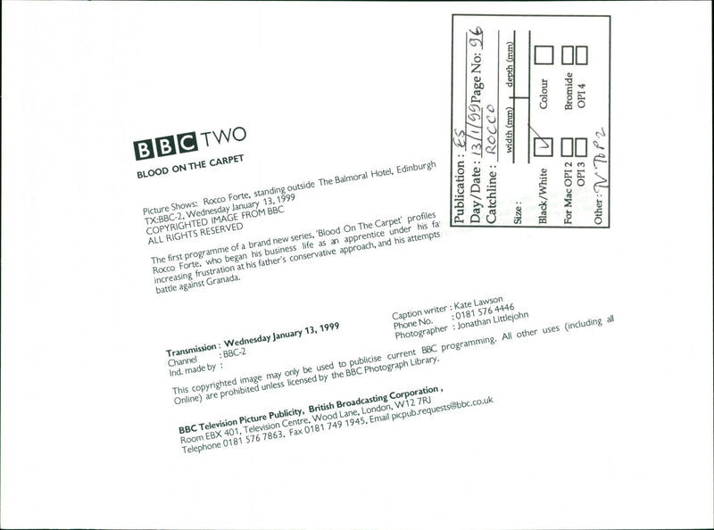 BRITISH IMAGE SERIES WRITER TELEVISION - Vintage Photograph