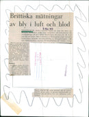 British measurements of lead in air and blood - Vintage Photograph