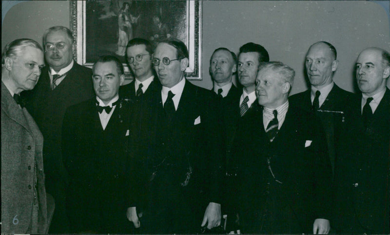 The church musicians court the ecclesiastical minister - Vintage Photograph