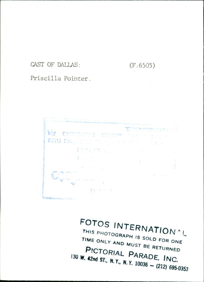 Priscilla Pointer in Dallas - Vintage Photograph