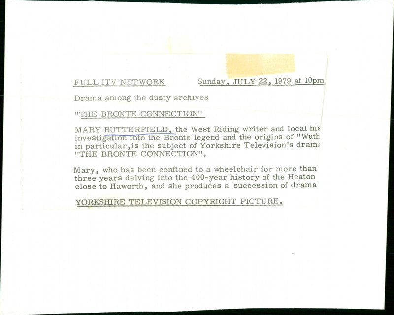 1979 TELEVISION MARY WRITER - Vintage Photograph