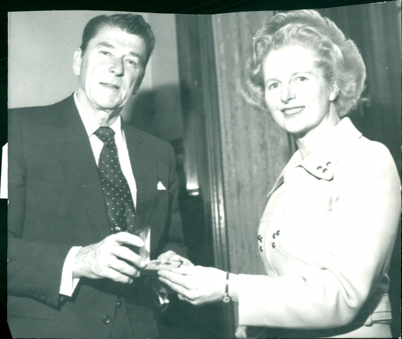 Ronald Reagan and Margaret Thatcher - Vintage Photograph