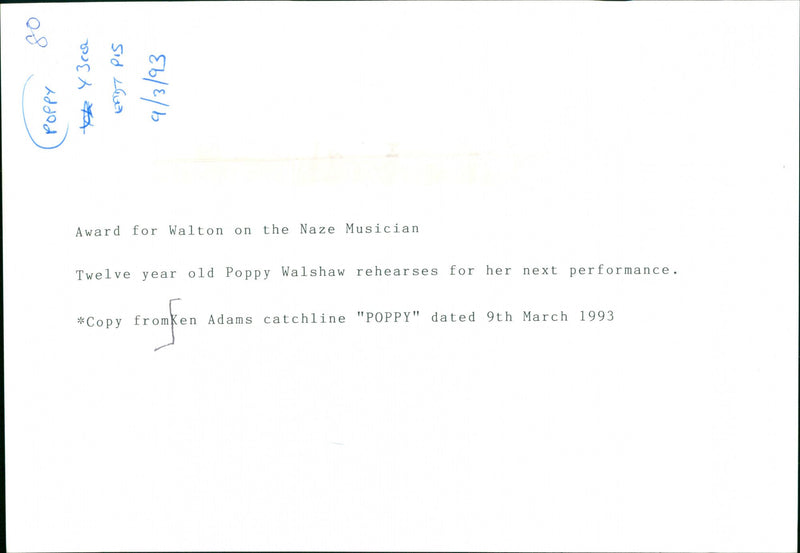 1993 MUSICIAN - Vintage Photograph