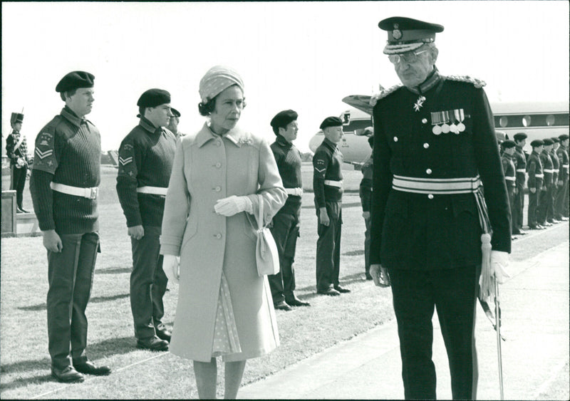 John Anthony Alexander Rous, 4th Earl of Stradbroke with Queen Elizabeth II - Vintage Photograph