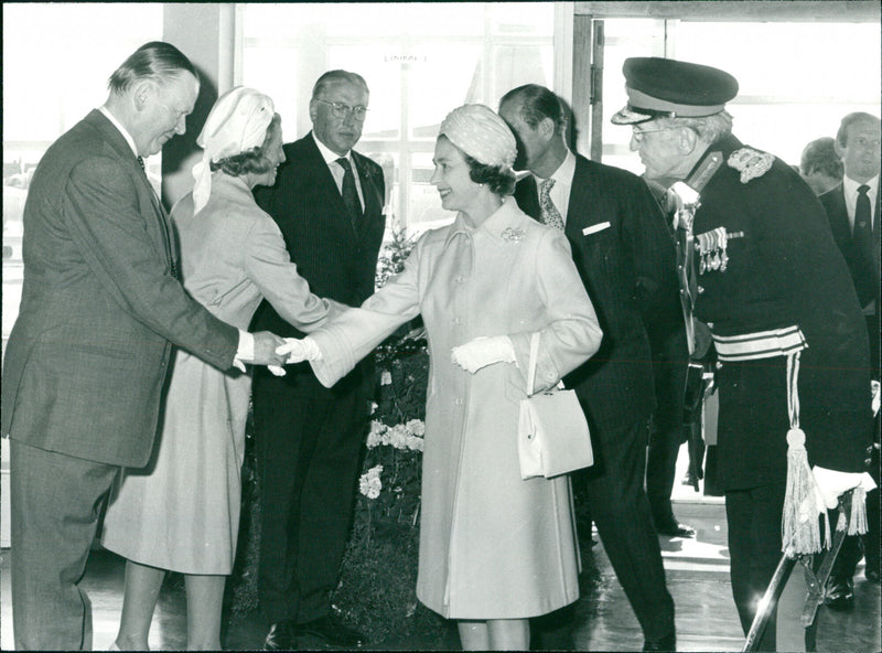 4th Earl of Stradbroke with Queen Elizabeth II, Prince Philip and Joshua Rowley - Vintage Photograph