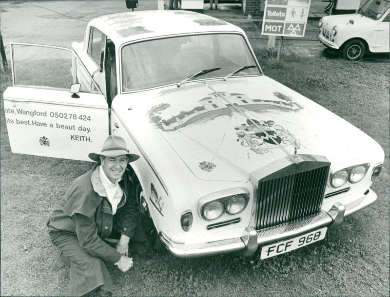 Robert Keith Rous, 6th Earl of Stradbroke and his Rolls Royce - Vintage Photograph