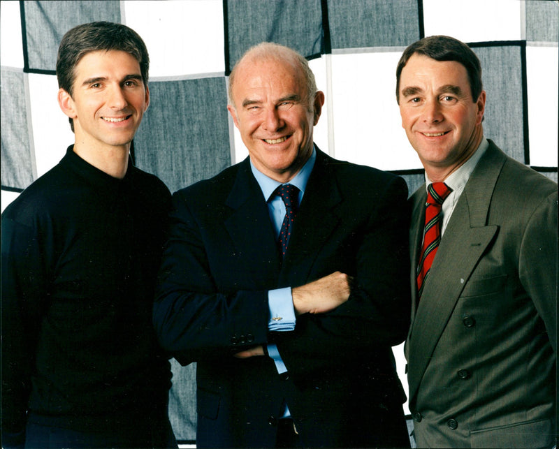 Damon Hill, Clive James, and Nigel Mansell - Vintage Photograph