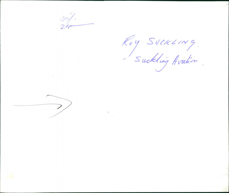 Roy Suckling - Vintage Photograph
