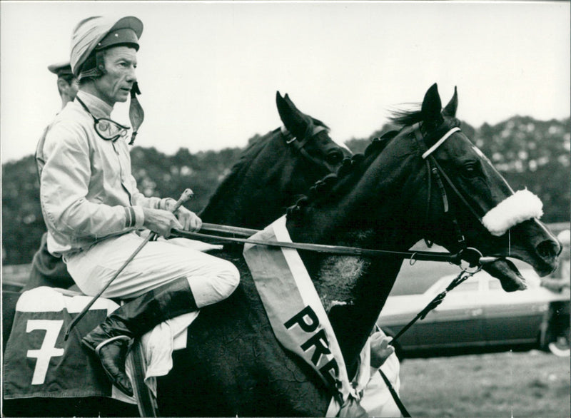 Lester Diggot rides gallop - Vintage Photograph