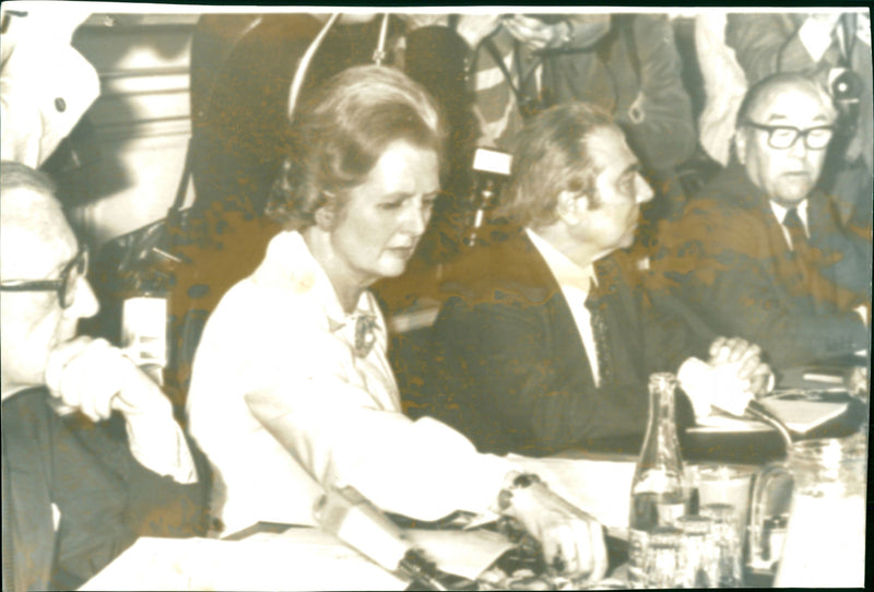 Margaret Thatcher, Lord Carrington, Francois-Xavier Ortoli and Roy Jenkins - Vintage Photograph