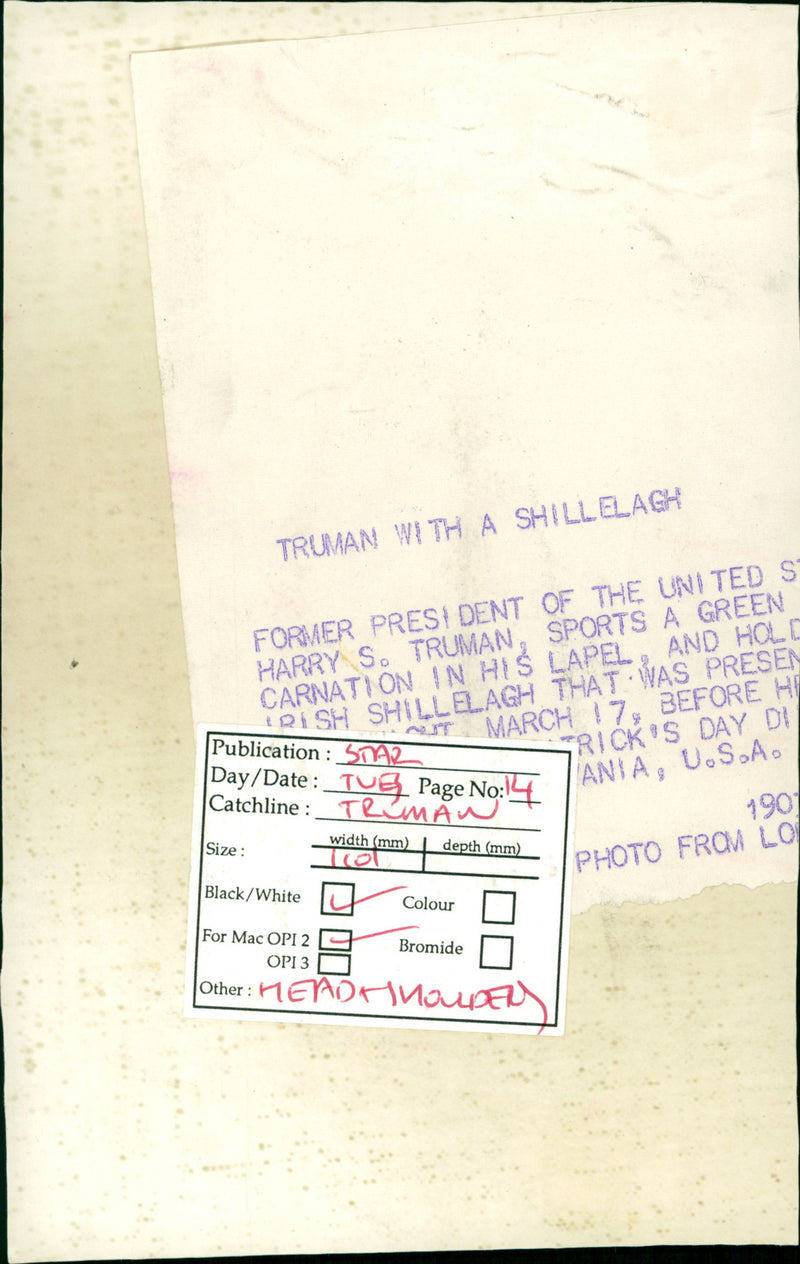 Harry S. Truman - Vintage Photograph